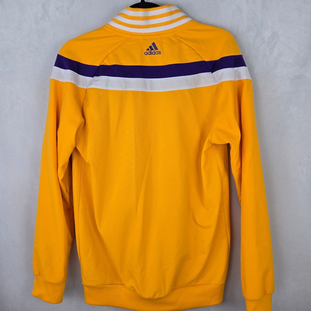 Los Angeles Lakers Adidas On Court Warmup Jacket Rare 2014-15 Kobe Shaq Mens S - Picture 3 of 8